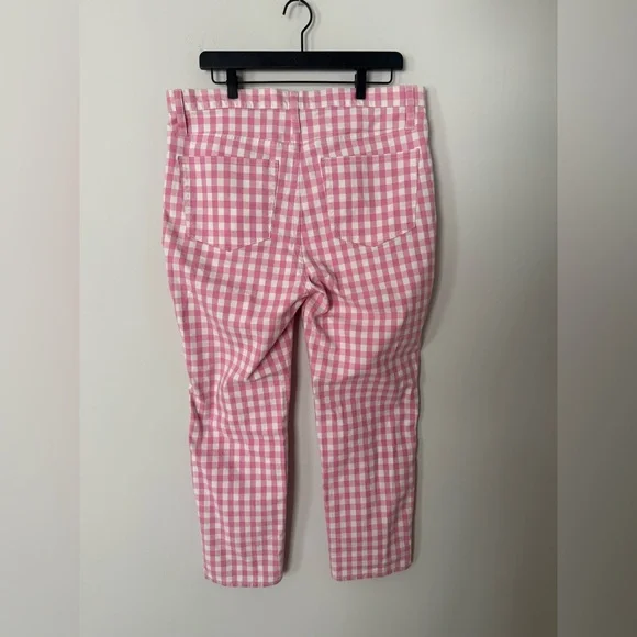 J.Crew Pink Gingham Vintage Straight Jeans Size 32 - Picture 3 of 12